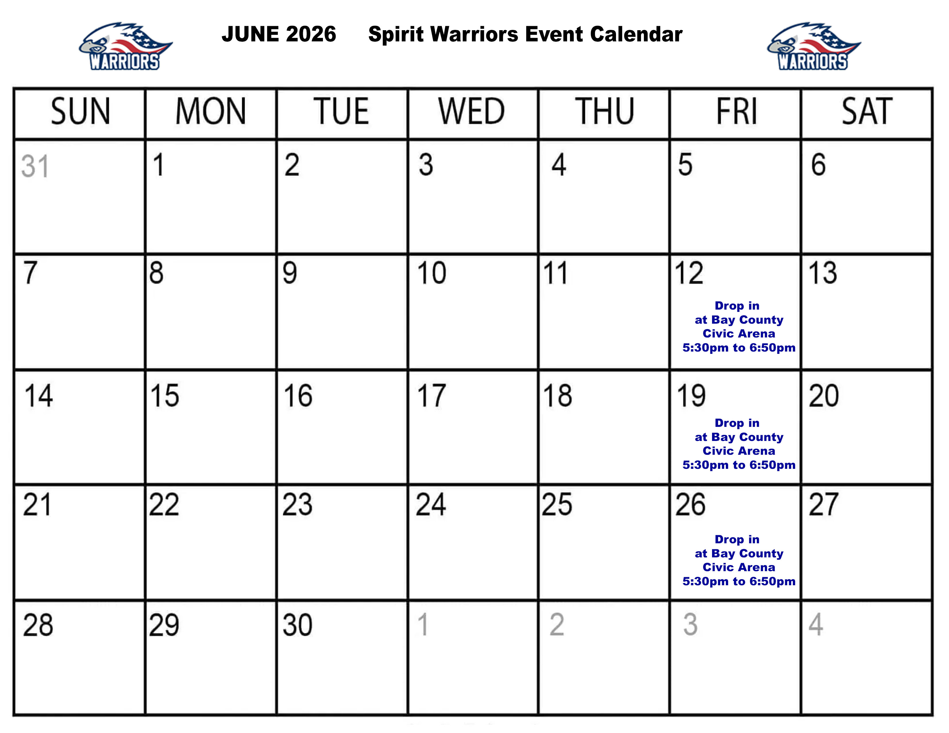 June Calendar
